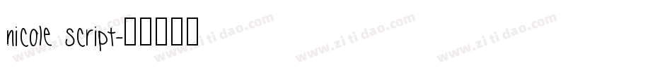 nicole script字体转换